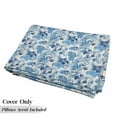 thumbnail image 5 of Leaf Floor Pillow Lounger Cover, Island Ocean Beach Sea Inspired Hawaiian Flowers Palm Tree Leaves Art Print, Nap Mat Printed Fabric Case for 5 Pillows, 88" x 36", Dark Blue Lilac, by Ambesonne, 5 of 5