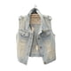 thumbnail image 5 of Minnieouse Fiesta Mujeres Hombres Chaleco de mezclilla Camping Viajar Adultos Sin mangas Chaqueta con botones Doble bolsillo Ropa Azul claro Azul claro METRO 2Conjunto, 5 of 6