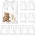 thumbnail image 1 of Bolsa de Regalo de Transparente 12 Piezas, Bolsa de Flores PP Reutilizable con Cinta para Bodas, Novias, Cumpleaños, Baby Shower, Fiesta, 7x10x3.15in (Blanco), 1 of 4