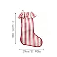 thumbnail image 3 of YingYouFu Christmas Red and White Stripe Stockings with Ruffled Cuff , Xmas Large Hanging Stockings Decorations for Christmas Tree Fireplace Family Holiday Party Decor, 3 of 7
