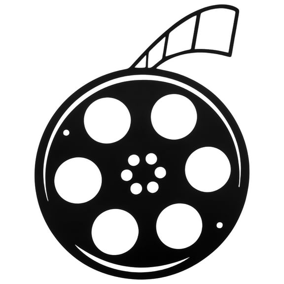 WEUVEB theater room accessories Retro Iron Movie Reel Wall Decoration Black 1Pcs