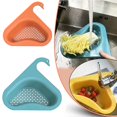 thumbnail image 1 of Flash Deals! Huayishang Kitchen Drain Rack, Kitchen Essentials Clearance Sale 2 Pcs Kitchen Sink Organizer, Sink Filter Tray Sink Shelf Triangular Sink Strainer, Basket Storage Rack For, 1 of 9