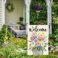 thumbnail image 4 of Spring Floral House Flag 28x40 Inch Double Sided Outside Welcome Tulip Daffodil Mason Jar Flowers Leaves Outdoor Seasonal Decorative Holiday Summer Large Garden Yard Flag Decor 2-28, 4 of 6