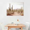 thumbnail image 2 of GOSMITH  Framed Canvas Print Wall Art Retro Vintage Desert Cactus Landscape Nature Wilderness Photography Modern Rustic Colorful Multicolor for Living Room, Bedroom, Office Natural, 2 of 4