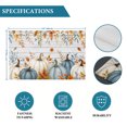 thumbnail image 6 of Blue White Pumpkins Fall Placemats Set of 6, Thanksgiving Maple Leaf Wooden Washable Wipeable Table Mats for Dining Tables, Indoor Outdoor Kitchen Place Mats for Holiday Party Table Decor, 6 of 9