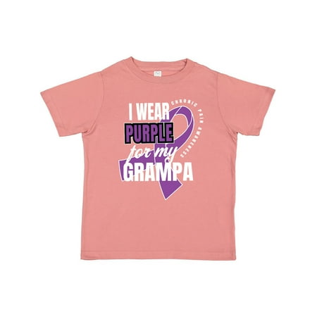 

Inktastic Chronic Pain I Wear Purple For My Grampa Gift Toddler Boy or Toddler Girl T-Shirt