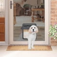 thumbnail image 5 of Puerta para perros con mosquitera para puerta corredera, apertura interior, puerta para perros de 12 x 14 pulgadas, puerta mosquitera con puerta para perros incorporada, color negro, 5 of 5