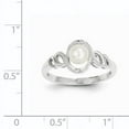 thumbnail image 2 of 10K White Gold FW Cultured Pearl Diamond Ring Size 7, 2 of 5
