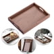 thumbnail image 4 of Bandeja para servir té de hotel, con asas dobles, creativa, rectangular, de madera lisa. M, 4 of 8