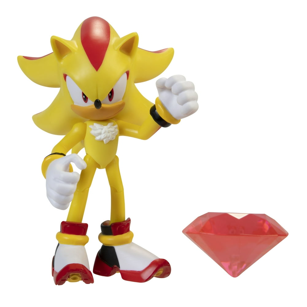 SONIC 4 INCH FIGURE MODERN SUPER SHADOW W/CHAOS EMERALD - Walmart.com - Walmart.com