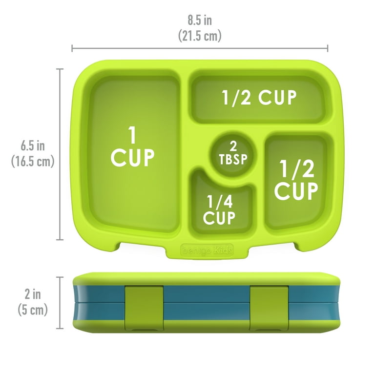 Bentgo Kids Leak-Proof, 5-Compartment Bento-Style Kids Lunch Box - Ideal Portion Sizes for Ages 3 to 7, BPA-Free, Dishwasher Safe, Food-Safe