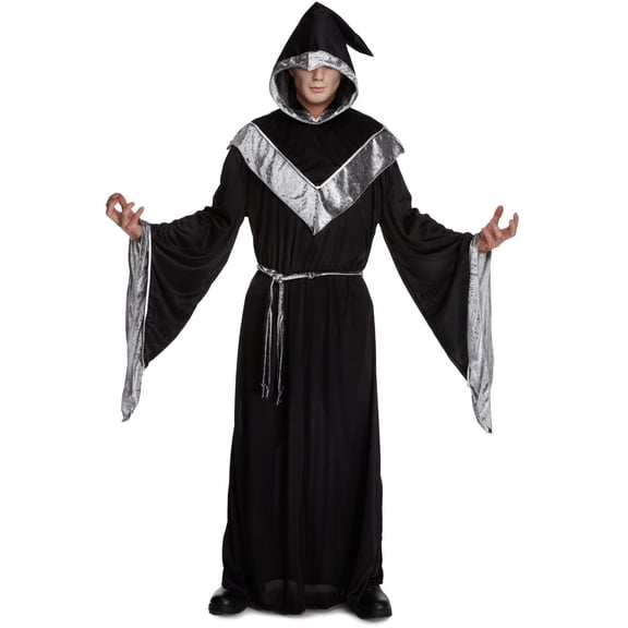 Morph Sorcerer Robe Mens Halloween Costume for Mens Black X-Large