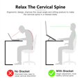 thumbnail image 3 of Aluminum Alloy Laptop Stand Portable Foldable Computer Notebook Holder Ergonomic Desktop Laptop Riser Bracket with 6 Levels Height Adjustment for Laptop Tablet within 15.6 Inches, 3 of 7