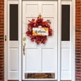 thumbnail image 3 of Welcome Fall Sign for Front Door,6"x12" Maple Leaves Farmhouse Welcome Decor Sign Rustic Plaque Door Hanger for Home Porch Entryway Accent Kitchen Housewarming Decorations, 3 of 8