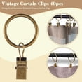 thumbnail image 4 of Paquete de 40 Clips Cortina Vintage, Anillo Cortinas Resistente a la OxidacióN Metal Fuerte con Clip Color Bronce, 4 of 5
