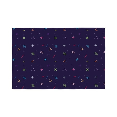 

Table Placemats Set of 6 - Mathematical Symbols 12x18 In Faux Linen Double Heat Resistant Place Mats Cloth Indoor/Outdoor Placemats Washable Table Mats for Dining Kitchen Party