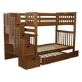 thumbnail image 3 of Bedz King Tall Stairway Bunk Beds Twin over Twin with 4 Drawers in the Steps and a Twin Trundle Espresso, 3 of 3