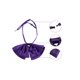 thumbnail image 3 of CORBATA PREHECHA PARA MUJERES INSPIRADA CHIC, CON NUDO AJUSTABLE, ACCESORIO DE CUELLO, PÚRPURA PROFUNDO, TALLA ÚNICA, 3 of 5