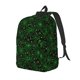 thumbnail image 1 of Disketp Green Bright Web with Spiders Mochila de Lona Estampada, Mochila Escolar de Viaje Ligera para Estudiantes y Portátil-Medium, 1 of 5