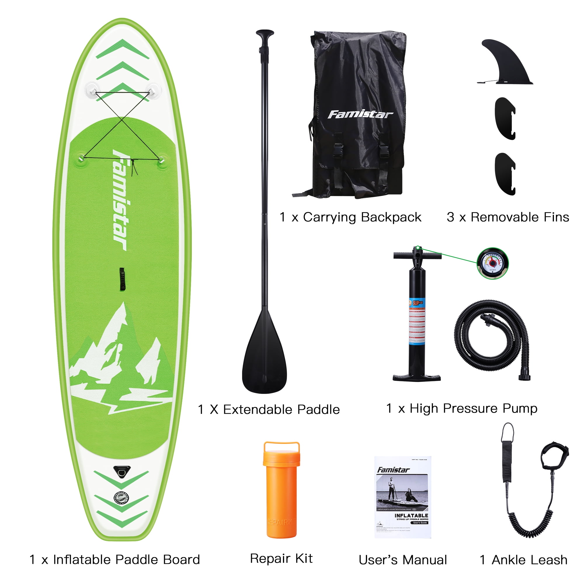 12 ft Inflatable Premium Stand Up Paddle Board for Surfing, Fishing, Yoga, Playing