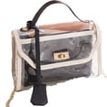 thumbnail image 1 of Bolso bandolera transparente, bolso bandolera 2 en 1, color negro, 1 of 5