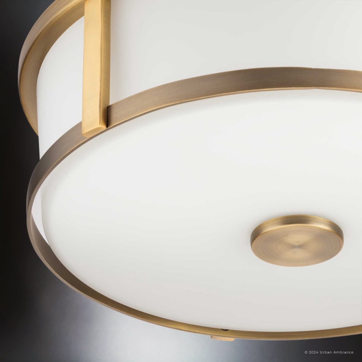 Luxury Modern Farmhouse Ceiling Light, Vintage Brass, UHP4598