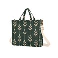 thumbnail image 7 of FORMRS Womens Corduroy Tote Bag Crossbody Shoulder Handbag with Pocket, Green Plants, 7 of 7