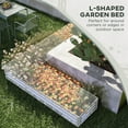 thumbnail image 4 of Outsunny Bac de Jardin Surélevé en L en Acier Galvanisé, Jardinière Argent, 4 of 10