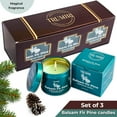 thumbnail image 3 of Balsam Fir Pine - Soy Candles for Home Scented - Pack of 3 x 5oz Natural Clean Non Toxic - for Fall Winter Christmas Holidays - Long Lasting Highly Scented Pet Safe - Velas Aromáticas para el Hogar, 3 of 9