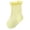 Yellow, variant on ITSAME Baby Girls Crew Socks Ruffle Cuff Breathable Cotton Thin Solid Color Mid-Calf Casual Socks for Infants Blue Size 12M