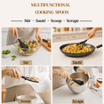 thumbnail image 3 of Astercook 2 Pack Silicone Cooking Spoons for Nonstick Cookware, Heat Resistant BPA-Free Spatula Spoon Set with Wood Handle & Built-in Spoon Rest, Kitchen Utensils for Stirring, Scooping, Serving, 3 of 9