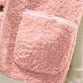 thumbnail image 5 of Brondbend Women's Fleece Vest Womens Vests Outerwear V Neck Soild Color Front Button Sleeveless Jacket with Pocket Loose Casual Fall Winter Warm Clothes Soft,Pink, 5 of 6