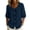 Navy, variant on Women's Peter Pan Collar Eyelet Trim Puff Sleeve Button Down Loose Fit Casual Blouses for Women Everyday Wear