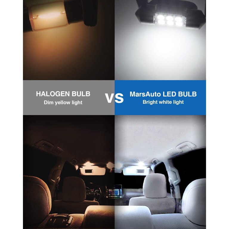Dome Lights Marsauto 578 LED Bulbs Extremely Bright 400LM 2835 Chipsets ...