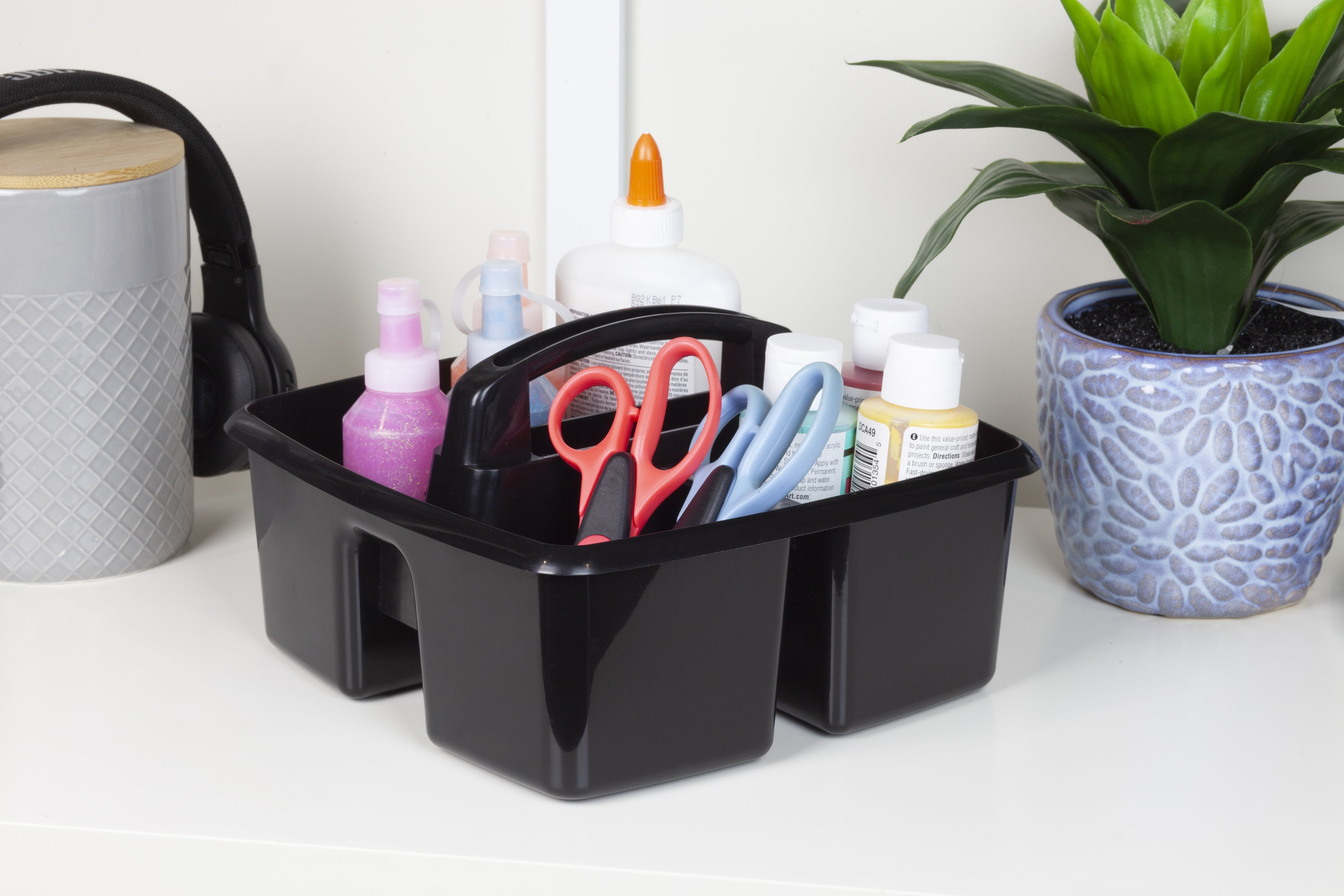 Pen+Gear Plastic Caddy, Craft and Hobby Organizer, Clear Tint