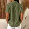 thumbnail image 4 of Women's Casual Loose Plain V-Neck Pullover Top for Everyday Wear, 4 of 7