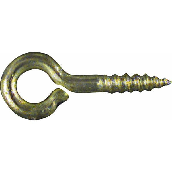 L Polished  Brass  Screw Eye  7 pk National Hardware  #214-1/2  5/8 in