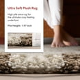 thumbnail image 4 of nuLOOM Adelaide Mid-Century Checkered Shag Area Rug, 6' 7" x 9', Beige, 4 of 13