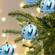 thumbnail image 5 of Yyuenw - 6 bolas navideñas de 2,36 pulgadas, color azul plateado, para árbol de Navidad, de plástico irrompible, pintadas a mano, para decoración de bodas y fiestas., 5 of 5
