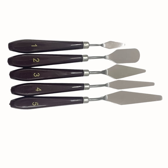 Oil Paint Spatula Palette Knife Stainless Steel Paint Palette Scraper 5PCS/Set