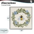 thumbnail image 4 of Stupell Industries French Country Floral Wreath Bee Celebration Gray Framed Giclee Art, 24 x 24, by Lucille Price, 4 of 8