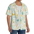thumbnail image 2 of Uemuo Funny Chicken Pattern Cotton Linen Short Sleeve Shirts,Casual Lightweight Button Down Shirts,Vacation Beach Summer Tops-4X-Large, 2 of 7