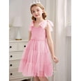 thumbnail image 3 of Arshiner Girls Dresses Summer Sleeveless Bow-Tie Straps Formal Fancy Party Birthday Tulle Dress, 3 of 6