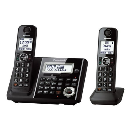 Panasonic KX-TGF342B Expandable Cordless Phone w/ Answering Machine - 2 Handsets