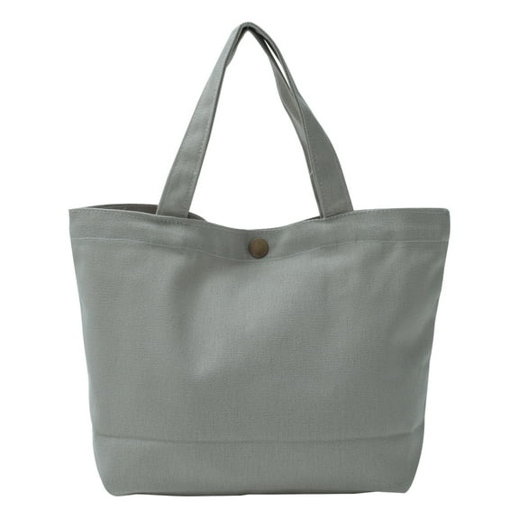 Uxcell Canvas Tote Bag with Handle Reusable Handbag Shopping Bags Grey