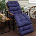 thumbnail image 5 of Sunnydaze 23" x 75" Blue Tufted Chaise Lounge Chair Cushion, 5 of 7
