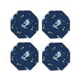 thumbnail image 2 of Balery 4 Pcs Space Dinosaurleather Coasters Set, Drink Table Cup Coasters For Living Room Kitchen Coffee Decor, 2 of 9