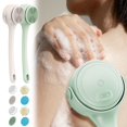 thumbnail image 1 of Cepillo de ducha eléctrico con mango largo y ergonómico, fregadora multifuncional recargable, resistente al agua, doble velocidad, cabezales reemplazables para frotar la espalda y limpiar, 1 of 4