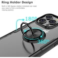 thumbnail image 3 of Designed for iPhone 13 Pro, Carbon Fiber Design Clear Crystal Anti-Scratch Case with 360 Degree Rotation Ring Kickstand for iPhone 13 Pro 6.1 inch, Black, 3 of 7
