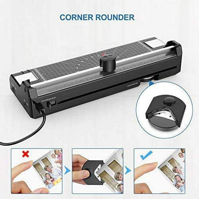 Jielisi Portable Corner Rounder Round Corner Trimmer Cutter 5mm for Card Photo Invitation Laminating Pouches, Size: 7.5, Blue